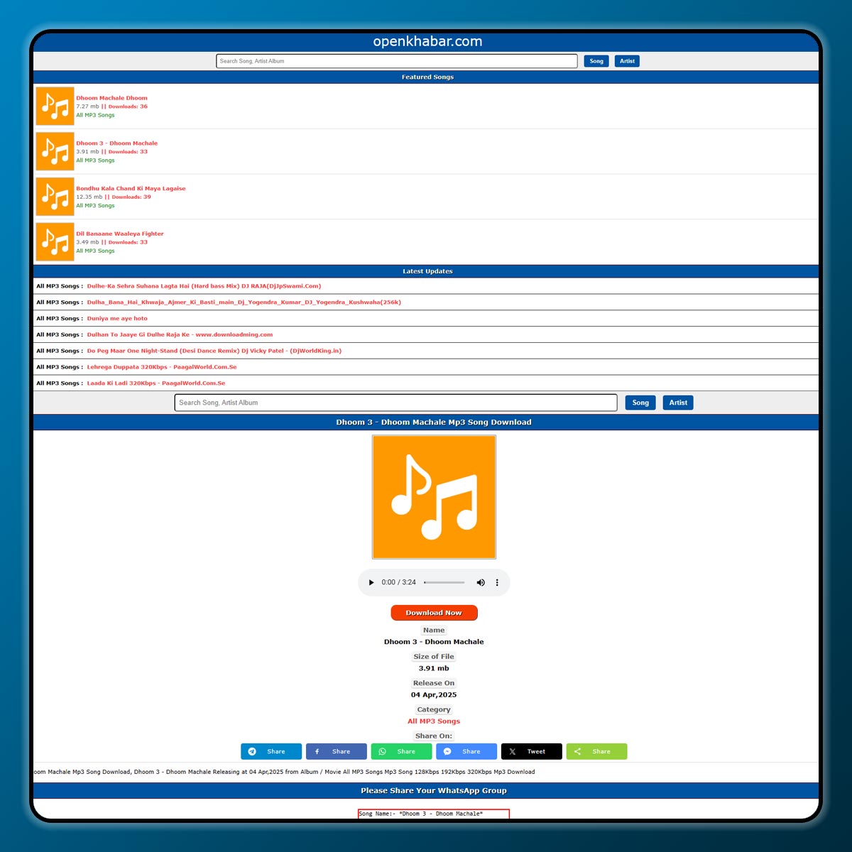 IMusic Latest PHP Script