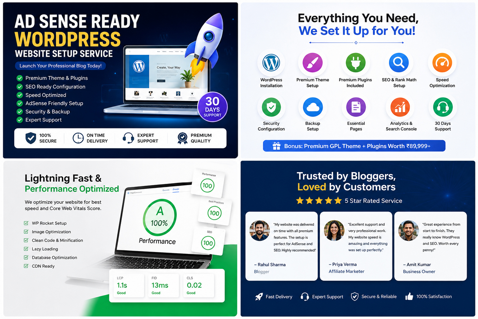 AdSense Ready WordPress Website Setup Service