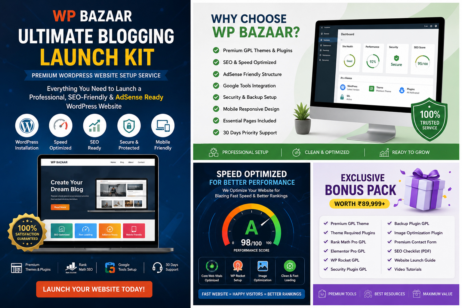 AdSense Ready WordPress Website Setup Service