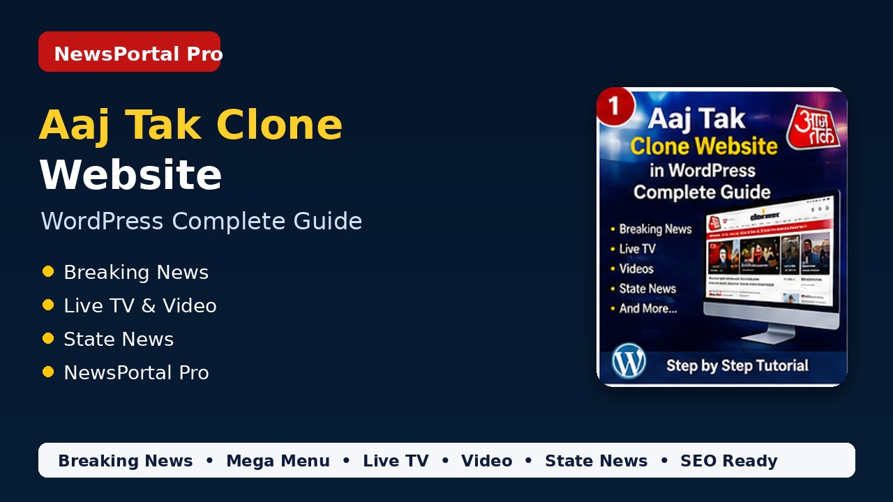 Aaj Tak Clone Website in WordPress: Complete Guide