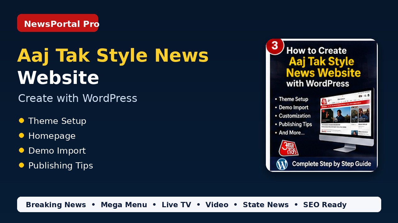 How to Create an Aaj Tak Style Hindi News Website with WordPress